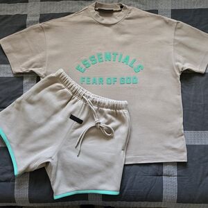Fear of God Essentials Tan Shorts